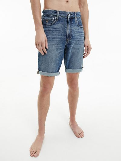 Calvin Klein Ruhák HU242450 | Calvin Klein Denim Férfi Rövidnadrág Kék